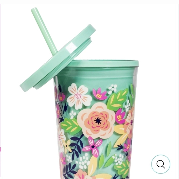 ⭐️40% Off⭐️ Steel Mill & Co 24 oz Tumbler in Mint Floral - Picture 3 of 6